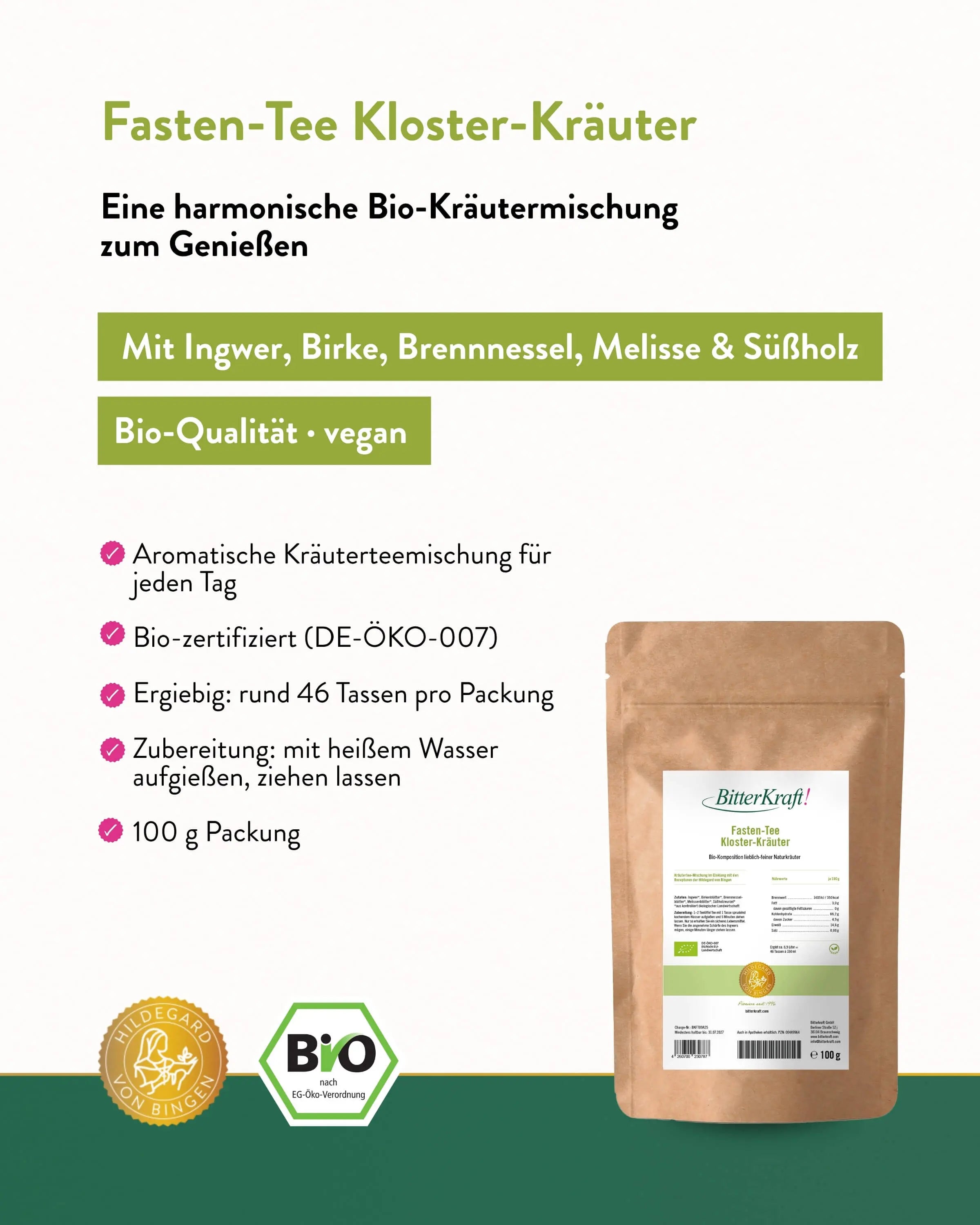 Fastentee Kloster-Kräuter (BIO) Geburtstagspaket