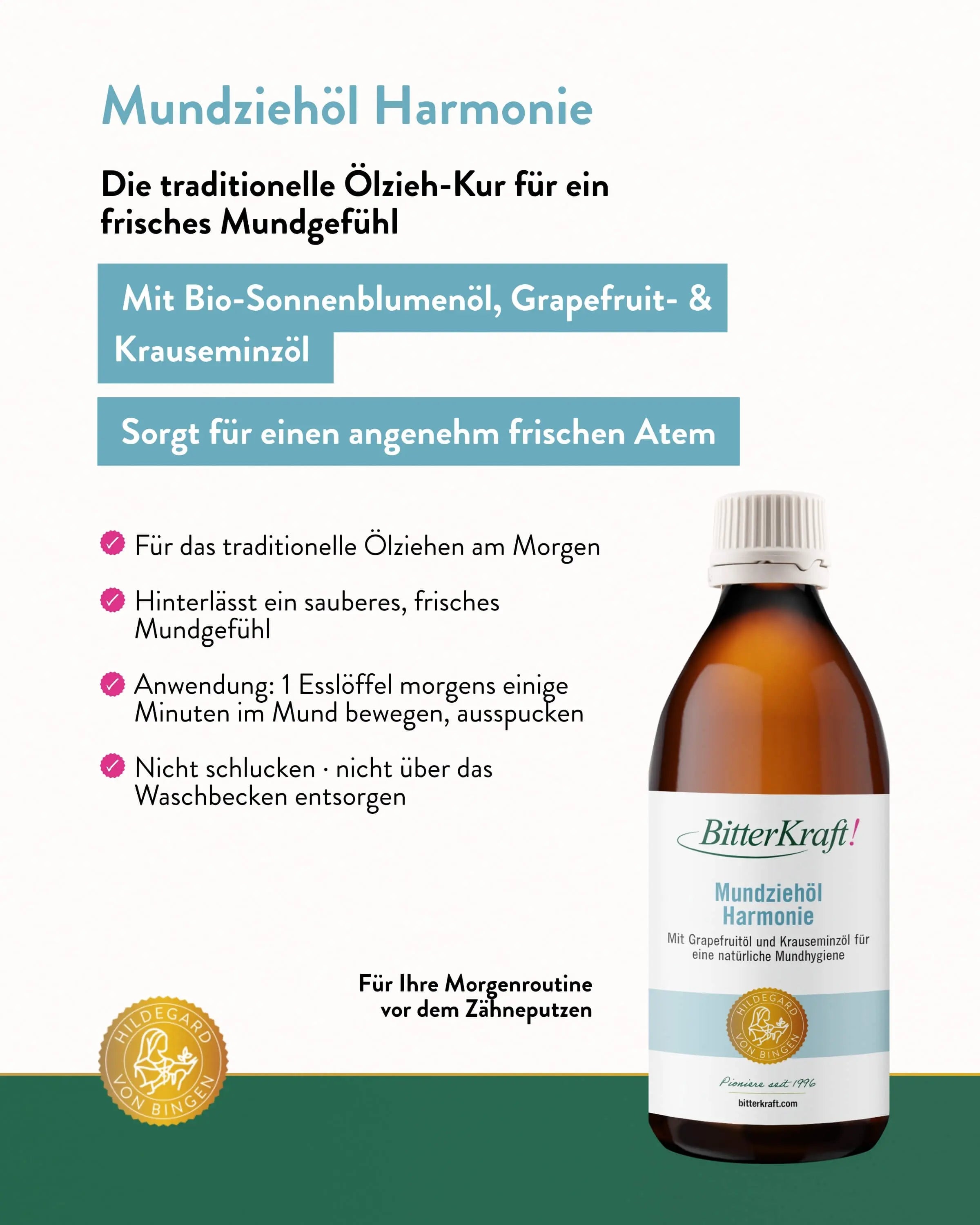 Bitterkraft Mundziehöl Harmonie 250ml Geburtstagspaket