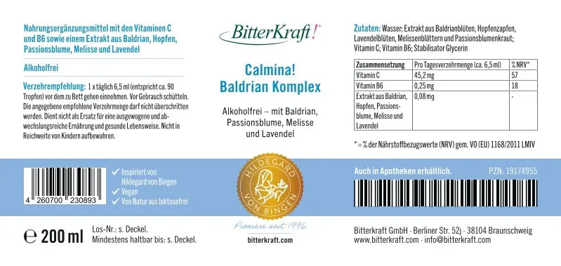 Calmina!Baldrian-Komplex 200ml Geburtstagspaket