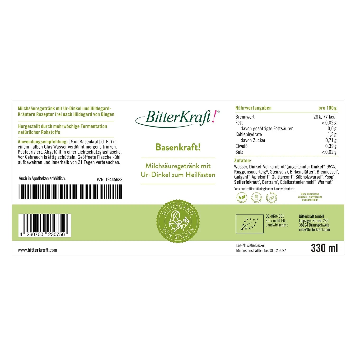 Basenkraft! Original (BIO) Bitterkraft GmbH - Bitterkraft