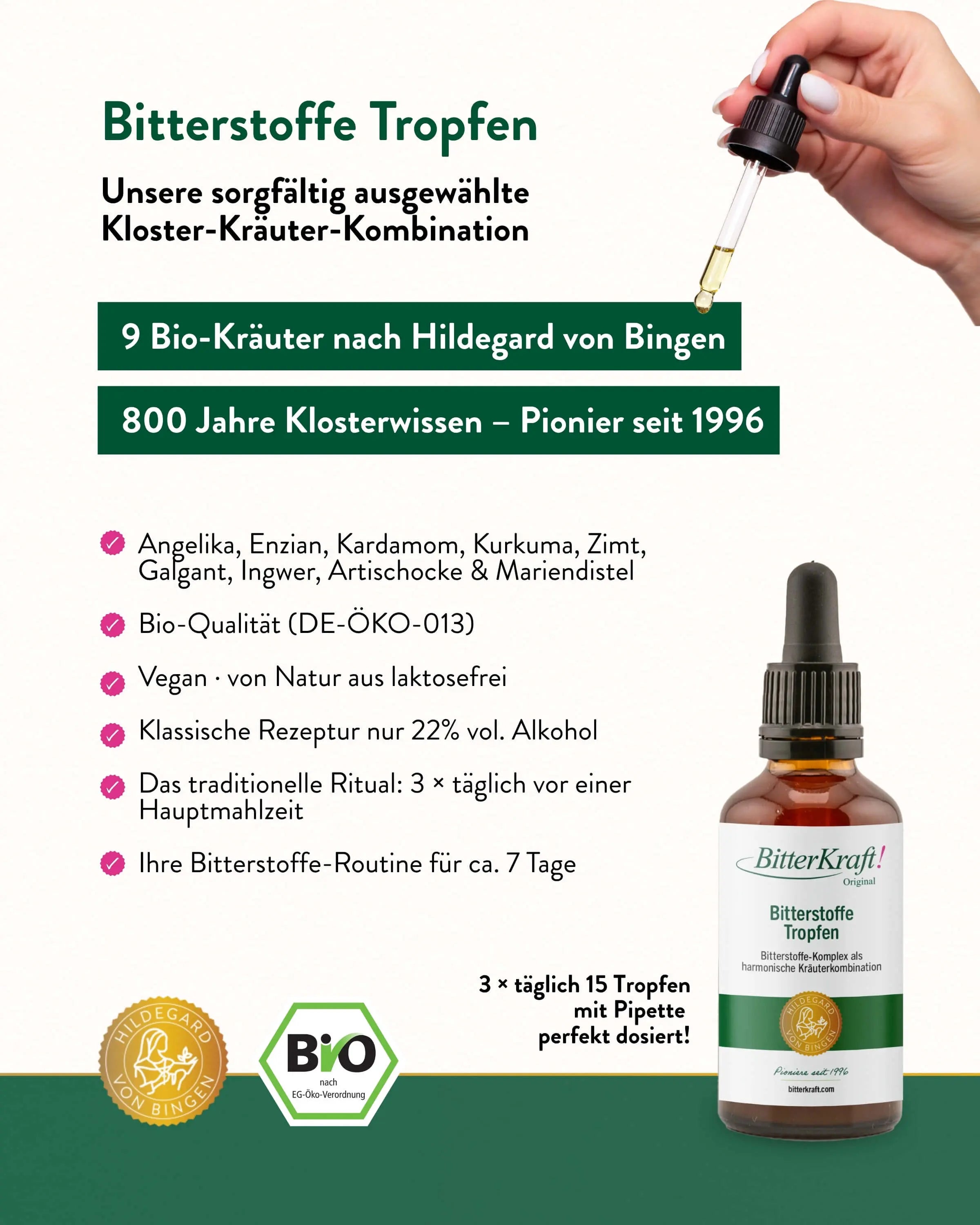 BitterKraft! Original Tropfen (BIO) 50ml mit Pipette