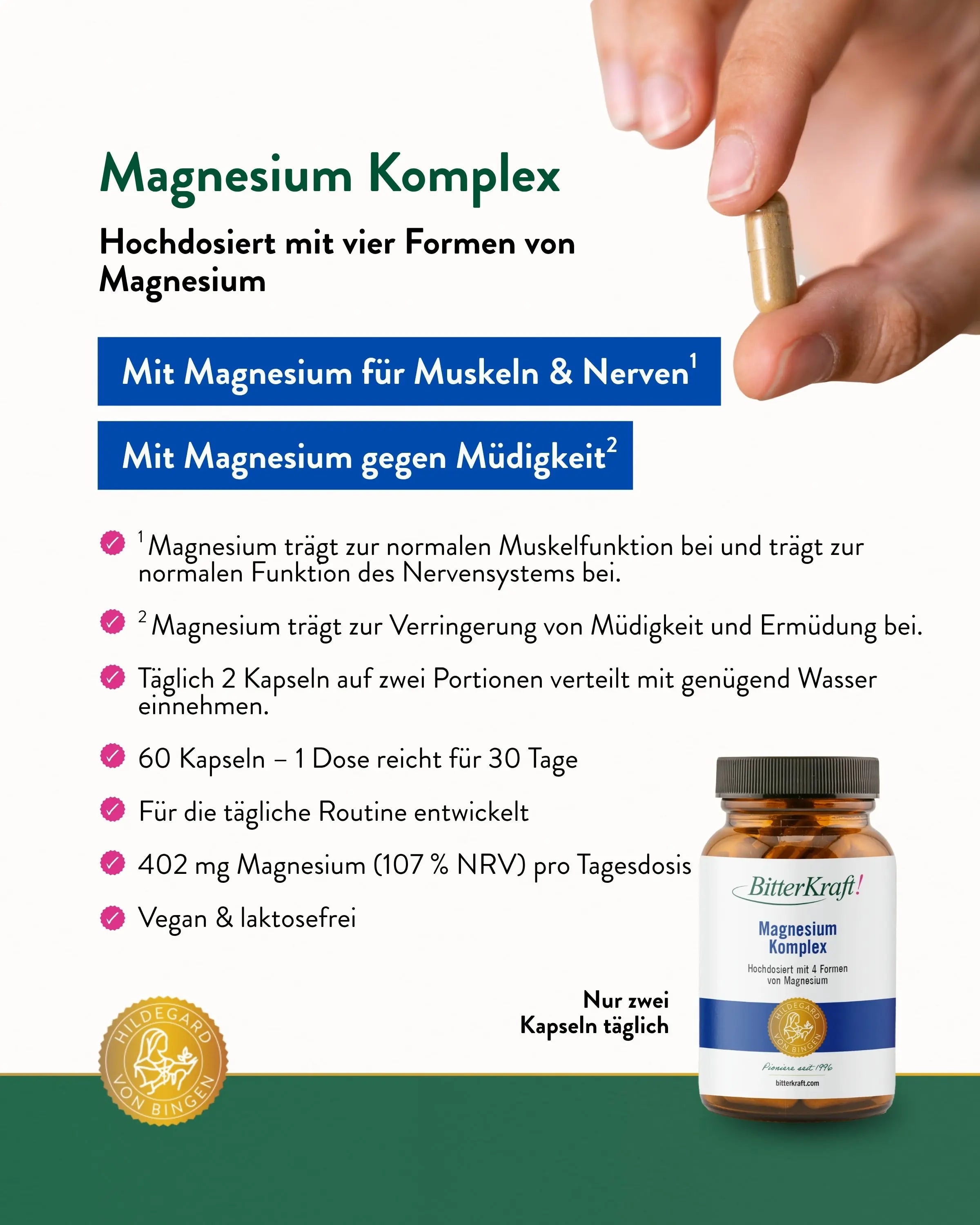 Bitterkraft Magnesium Komplex (60 Kapseln)