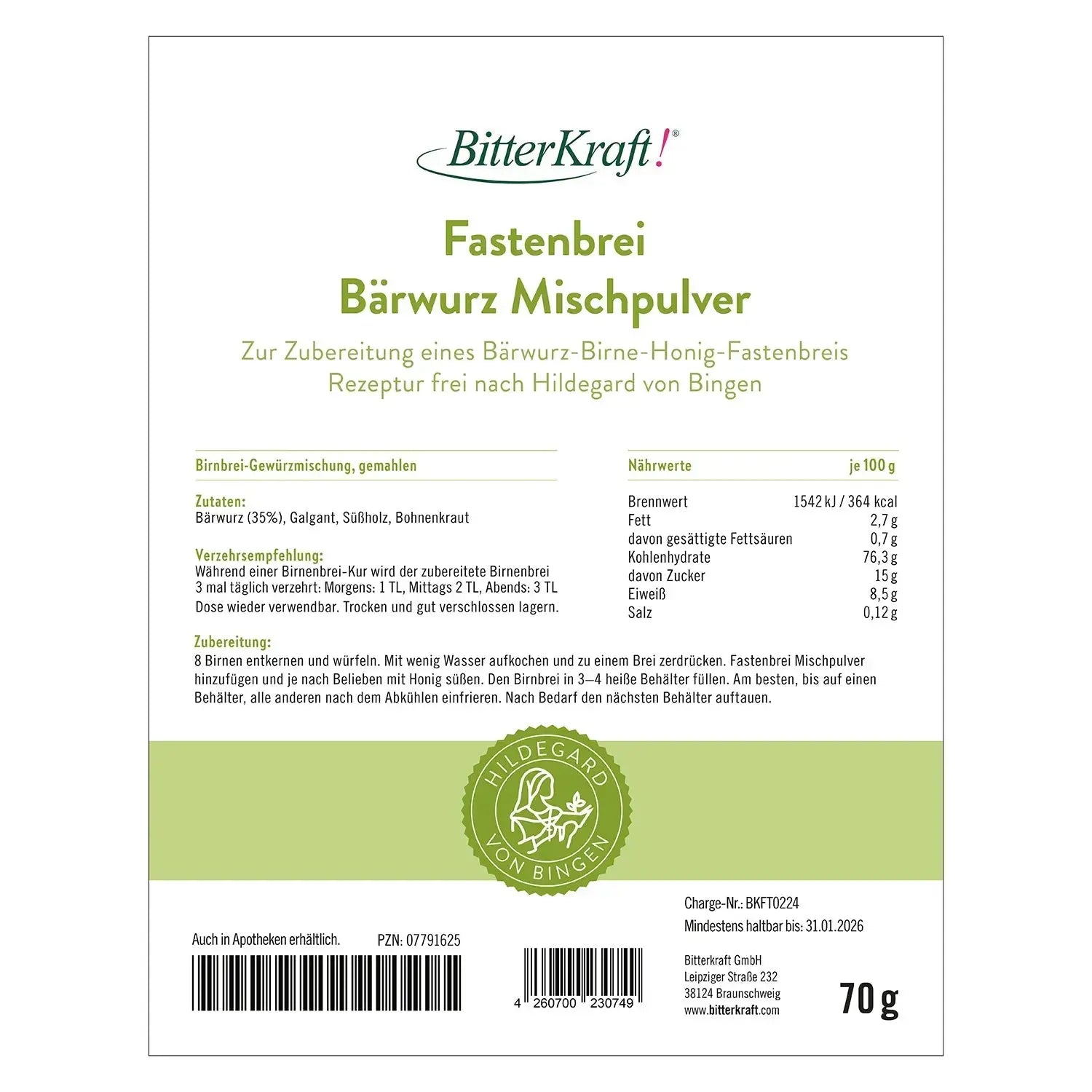 Abnehm-Fasten-Paket Bitterkraft GmbH - Bitterkraft